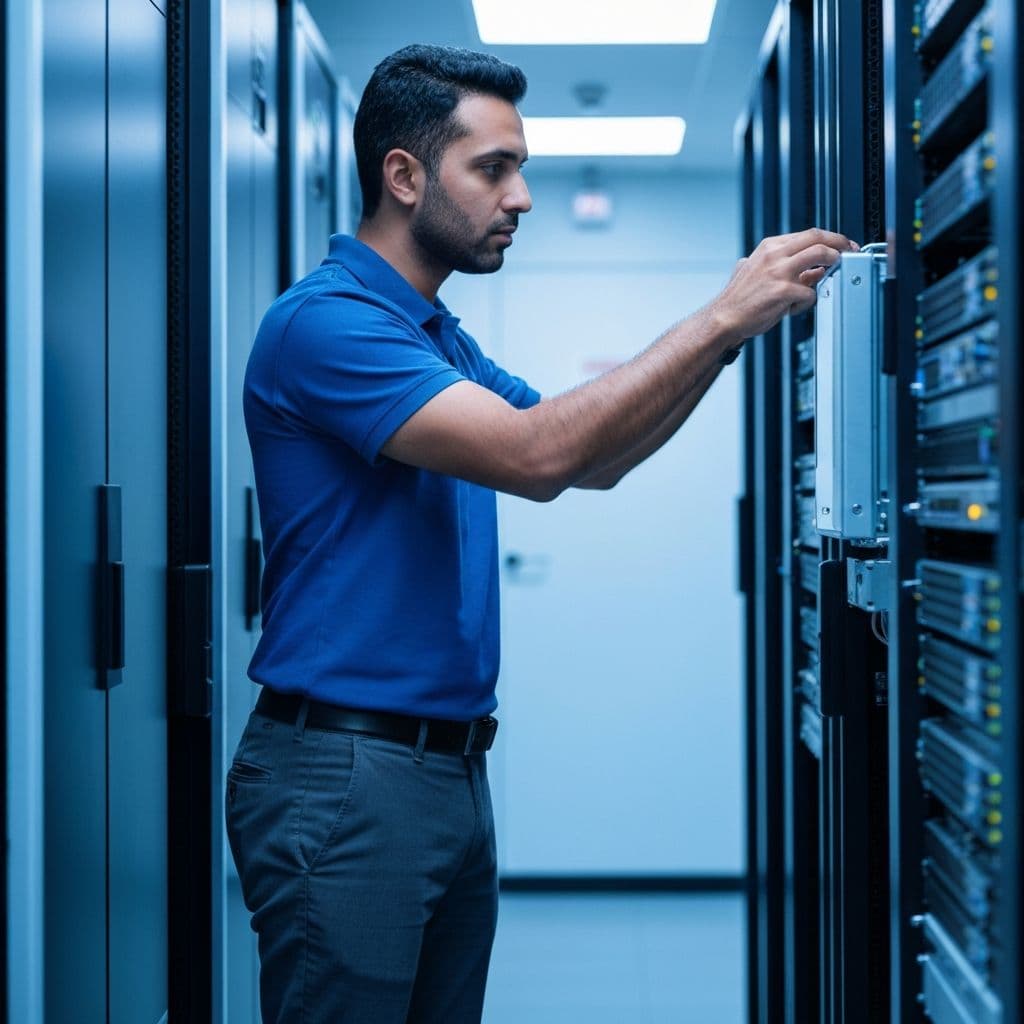 IT professional managing asset inventory and lifecycle planning for enterprise equipment